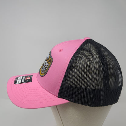 The Wyoming Club Snapback Trucker Hat Pink Large Mesh Back Richardson