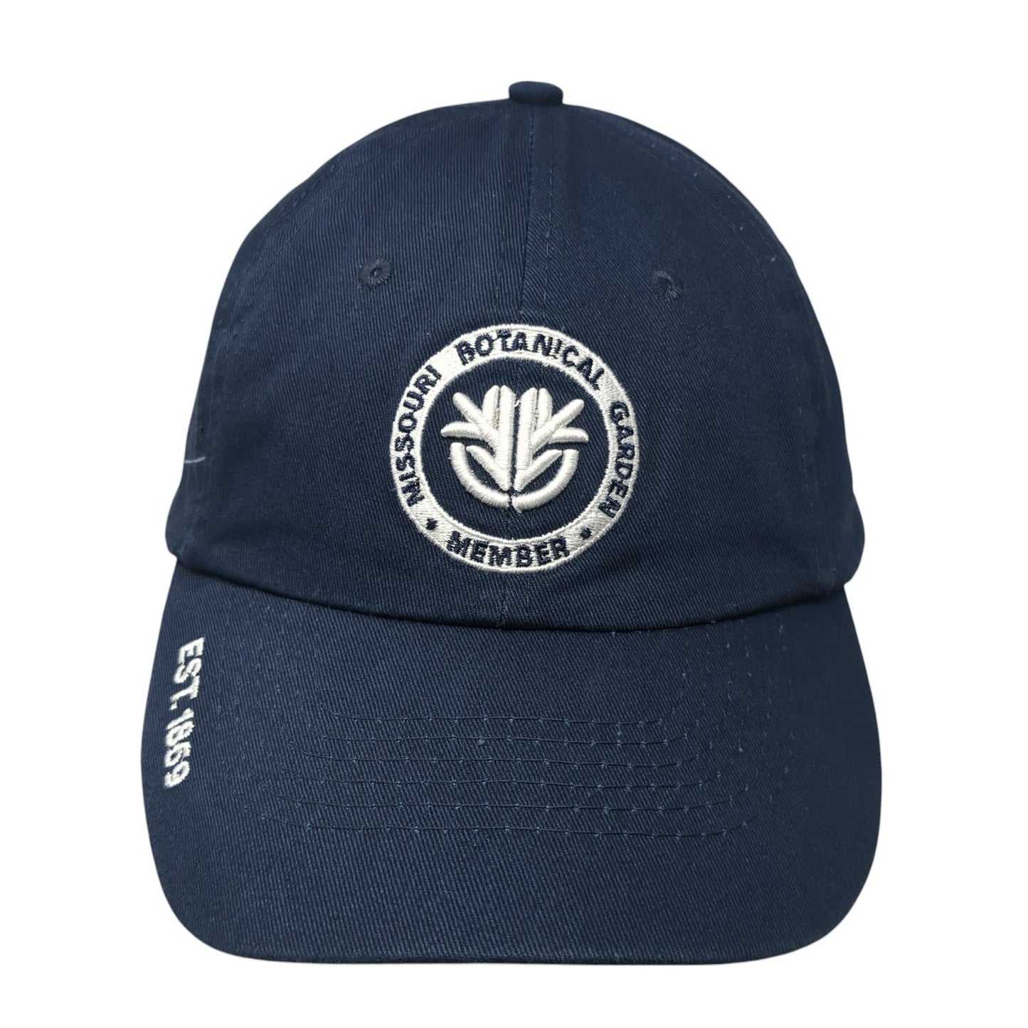 Missouri Botanical Garden Member Strapback Hat Blue One Size Hit Wear