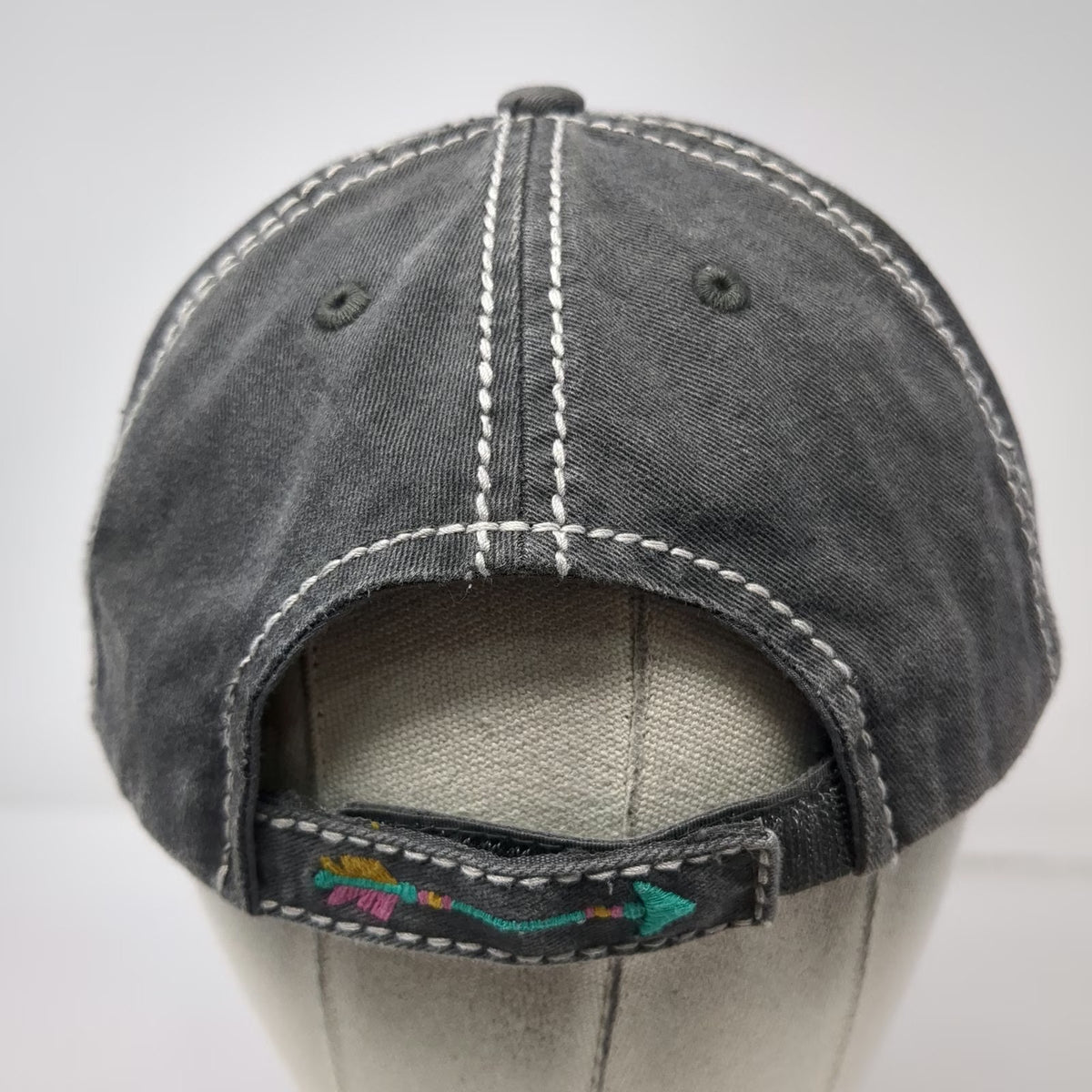 Gray One Size Baseball Cap Hat Chasing My Joy Arrow Contrast Stitching Strapback