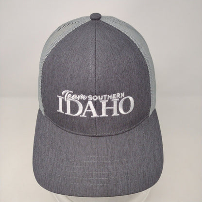 Team Southern Idaho Snapback Trucker Hat Gray OSFA Mesh Back Embroidered
