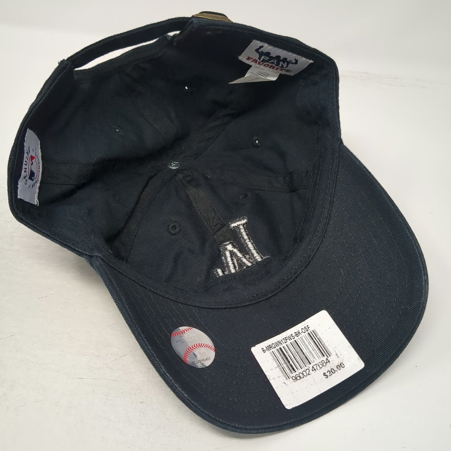 Fan Favorite Los Angeles Dodgers MLB Black Baseball Cap One Size Tonal Logo Hat