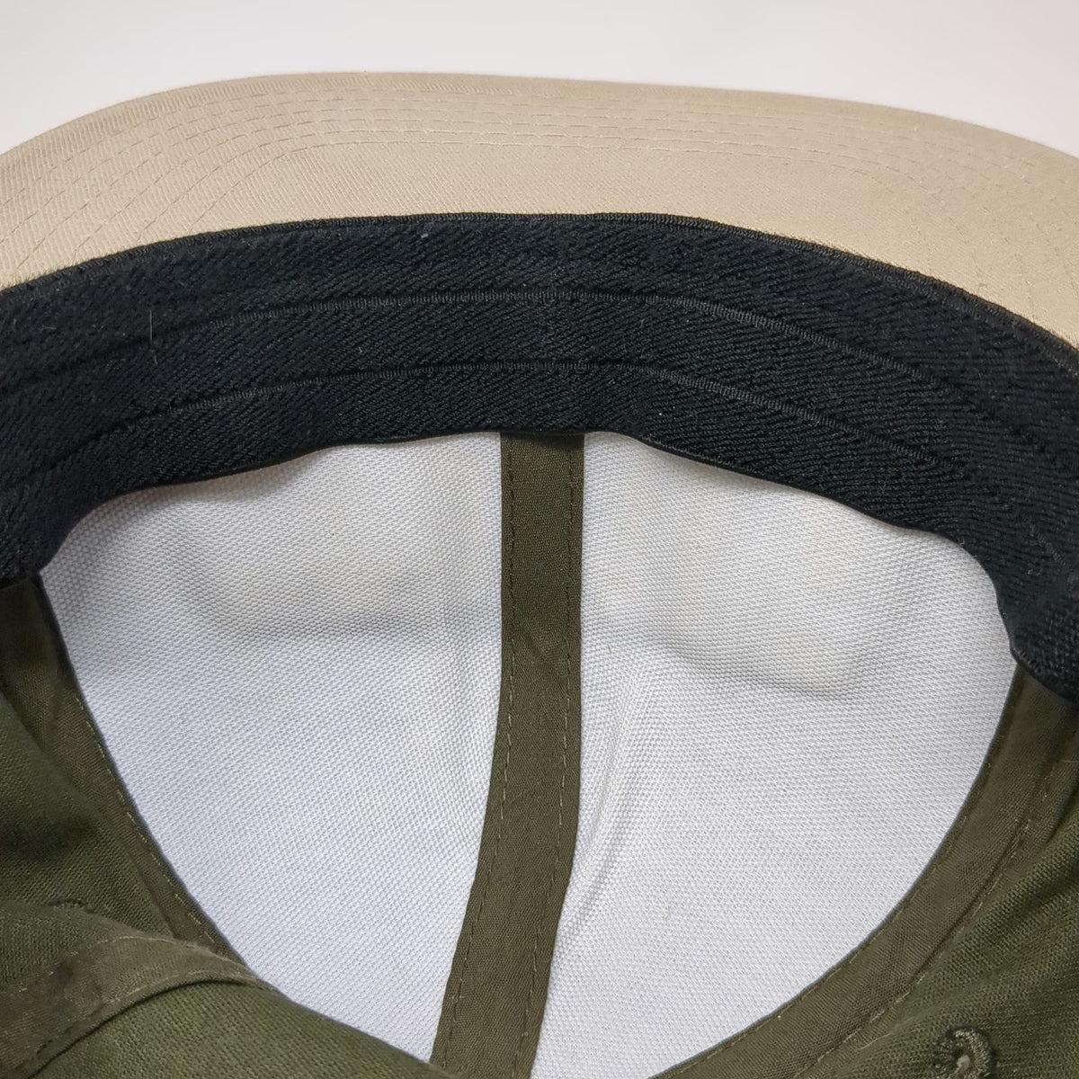 Baseball Cap Green Beige One Size Seattle Washington Strapback Flat Brim Hat
