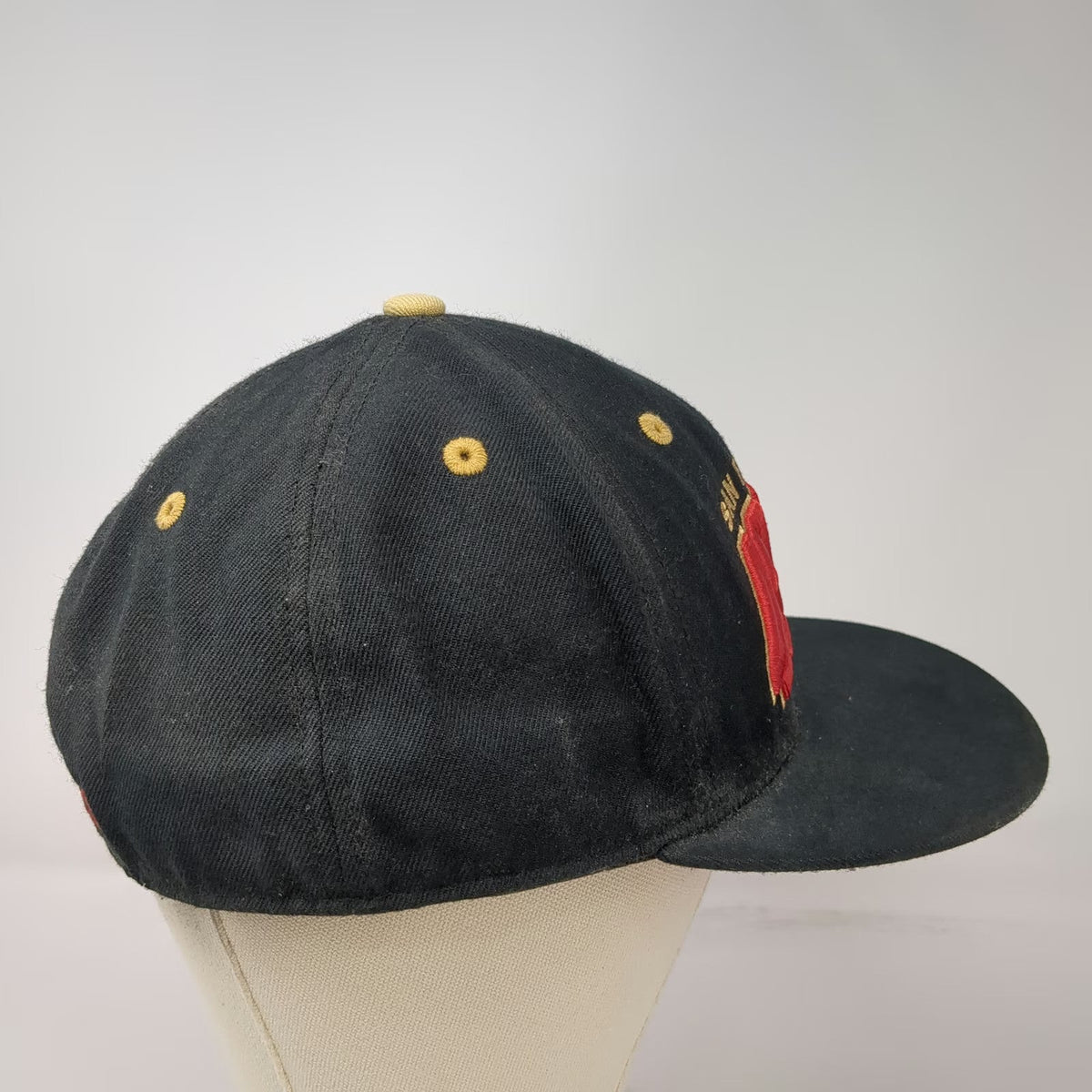 San Francisco 49ers NFL Mitchell & Ness Baseball Cap Black 7 3/8 Wool Fitted Hat