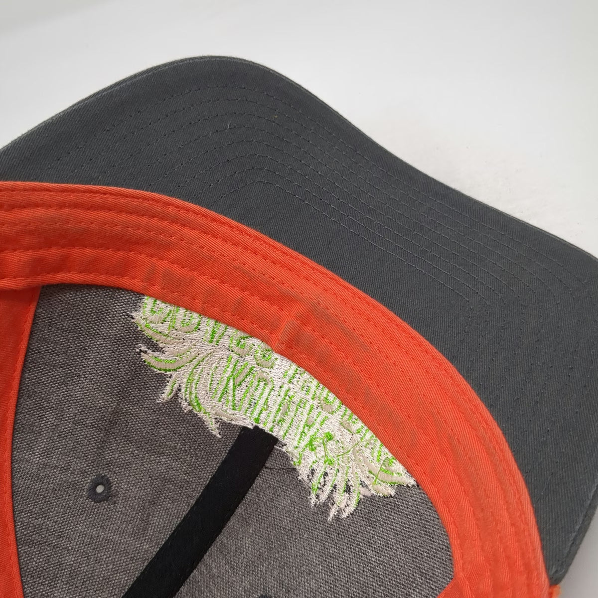 Richardson Trucker Hat Gray Orange One Size Mesh Snapback Kuna Grass Works