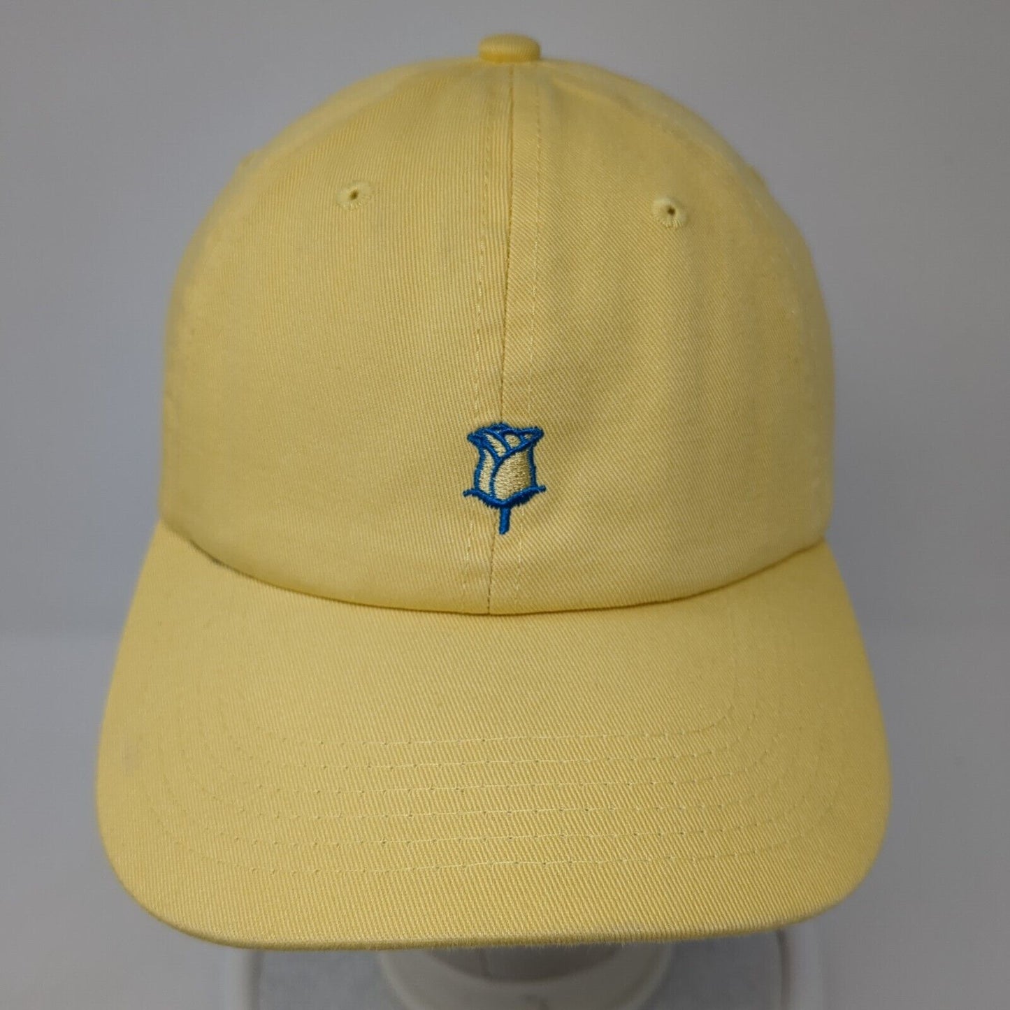 Rose Babe Slideback Hat Yellow One Size Adjustable Embroidered Flower Swish