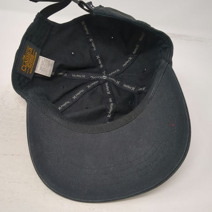 Hurley Baseball Cap Black One Size Adjustable Slideback Cotton Patch Logo Hat