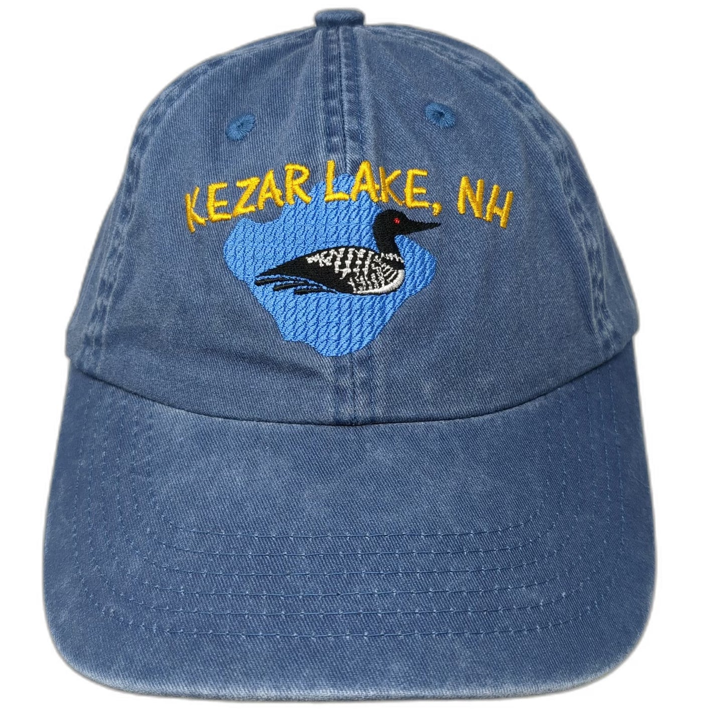 Fort Authority Baseball Cap Blue One Size Hat Kezar Lake NH Loon Embroidered