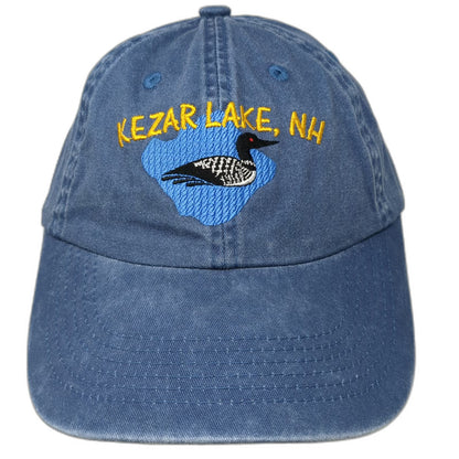 Fort Authority Baseball Cap Blue One Size Hat Kezar Lake NH Loon Embroidered