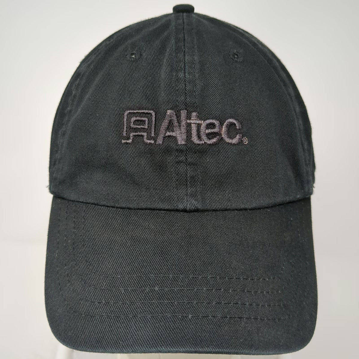 Rag USA Baseball Cap Black One Size Altec Logo Slideback Beige Underbrim Hat