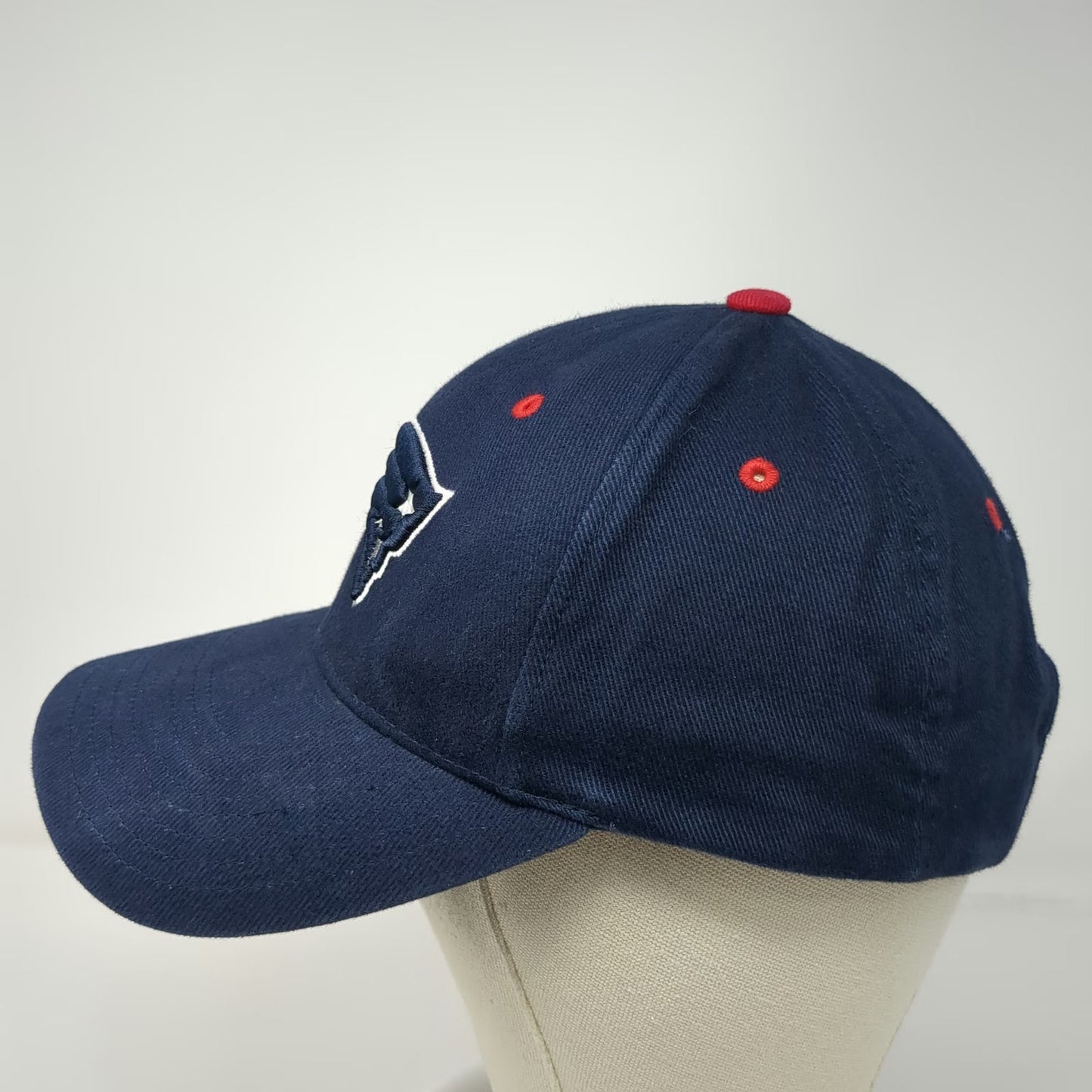 NFL New England Patriots Blue One Size Cap Hat Embroidered Logo Strapback Cotton