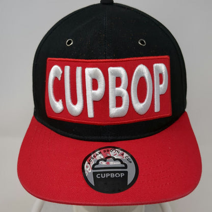 Cupbop Snapback Hat Black Red One Size Korean BBQ Restaurant Shhh Just Eat