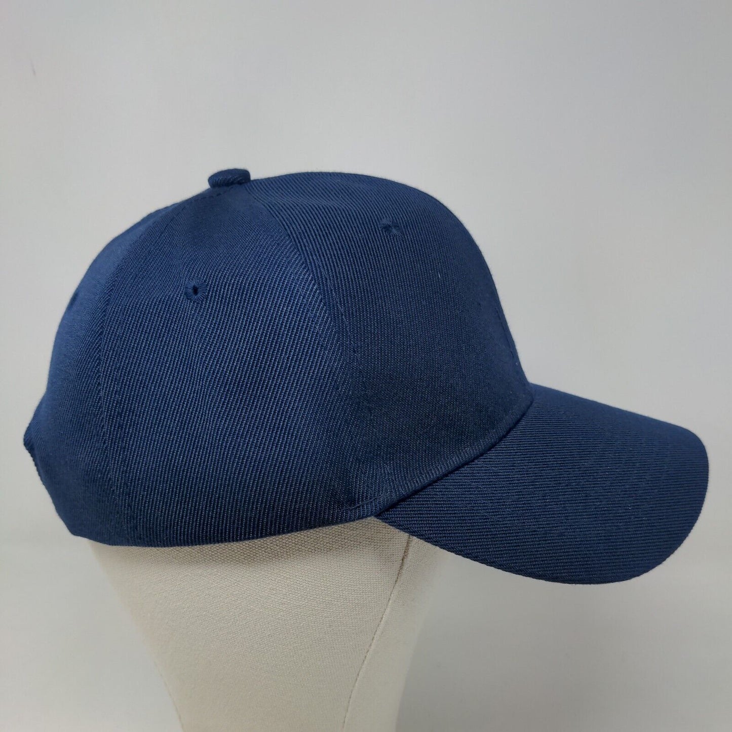 Unbranded Men's Strapback Hat Blank Blue 100% Acrylic Vent Holes