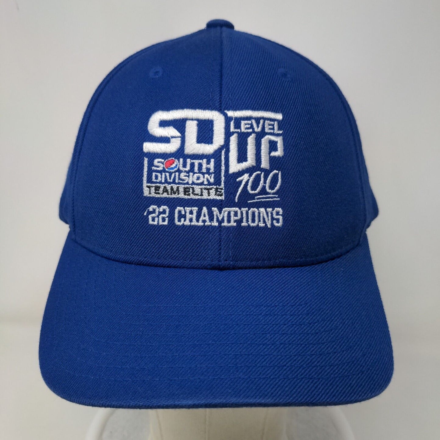 Sport-Tek Men's Snapback Hat Blue OSFA South Division Pepsi Team Elite 2022 Logo