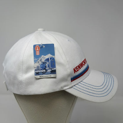 Kenworth Baseball Cap White One Size Red Blue Embroidered Logo Trucking Hat