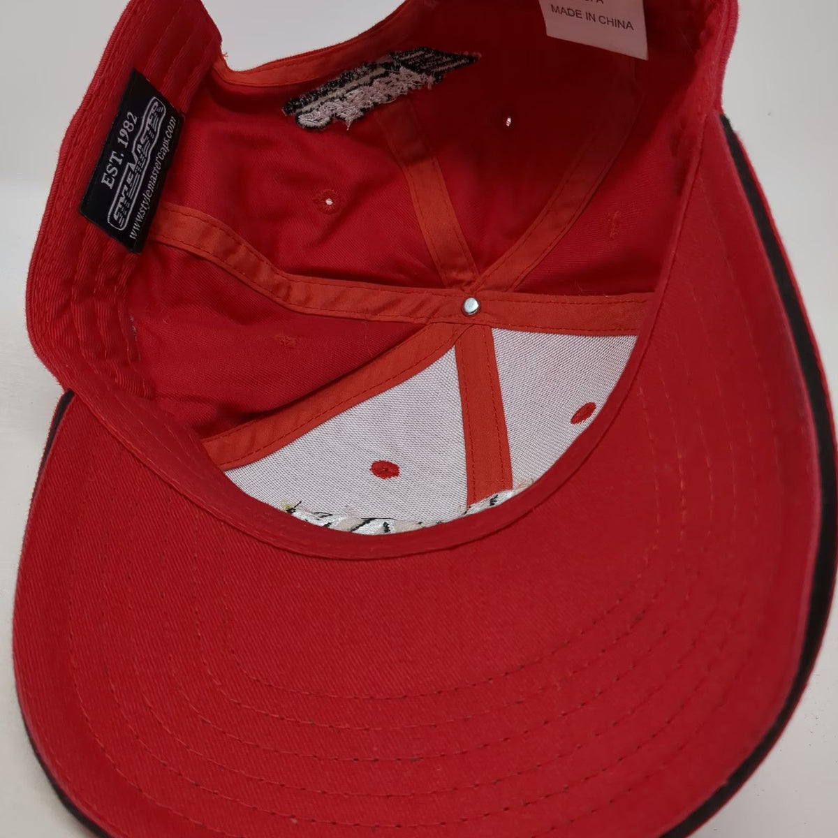 Stylemaster Jim Beam Racing Robby Gordon 7 Cotton Hat Red One Size Baseball Cap