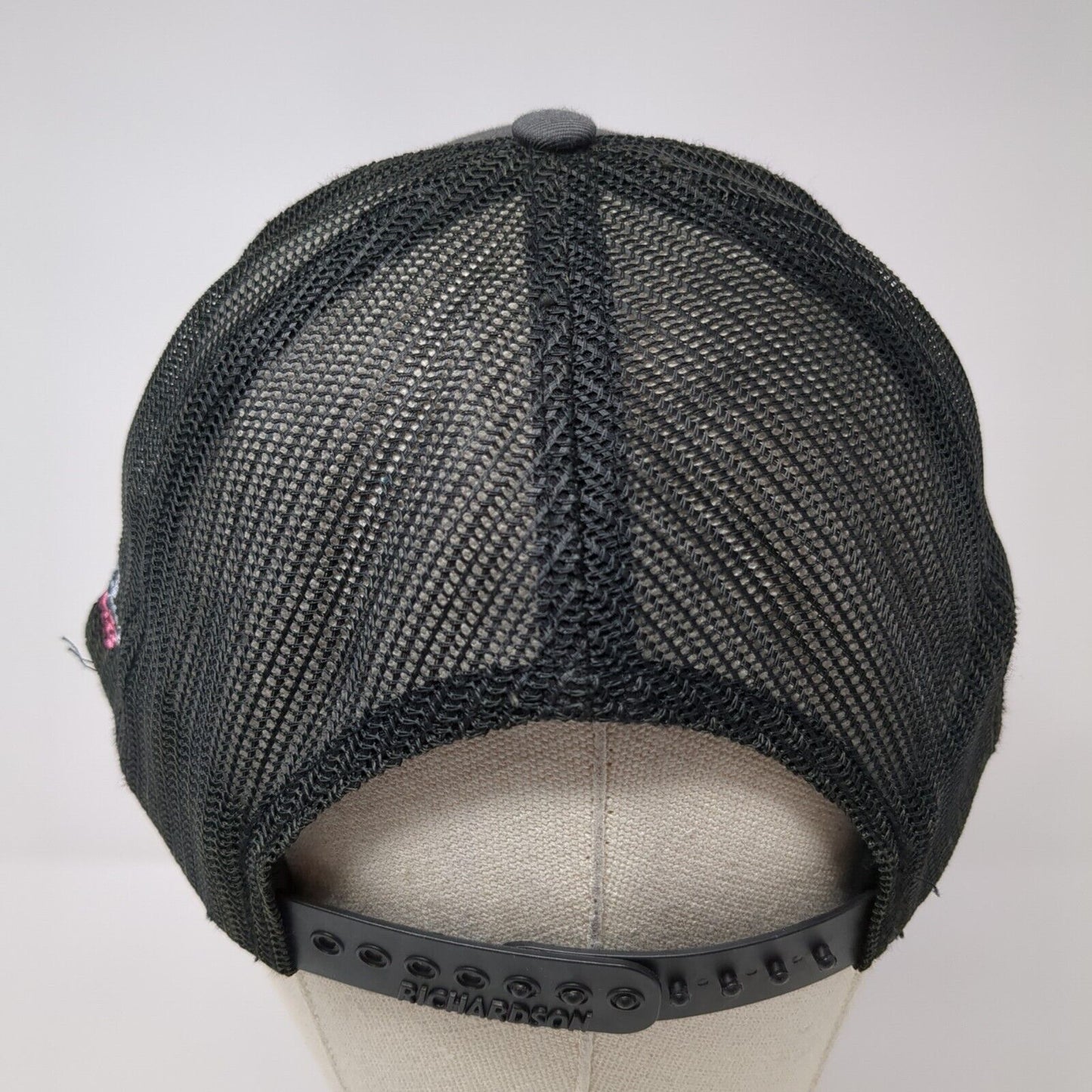 Grizzly Motorsports Snapback Mesh Back Trucker Hat Gray One Size 6 Panel