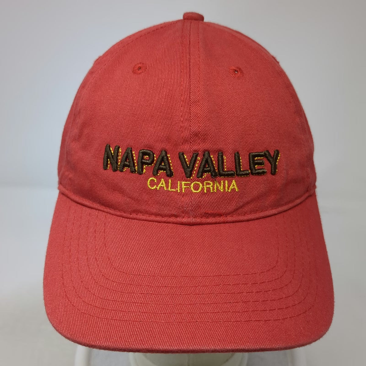 SNCO Napa Valley California Red Baseball Cap One Size Strapback Hat Embroidered