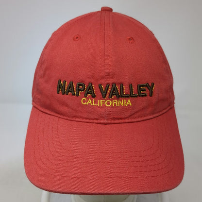 SNCO Napa Valley California Red Baseball Cap One Size Strapback Hat Embroidered
