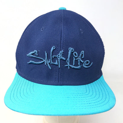 Salt Life Men's Fitted Hat Blue Size S/M Embroidered Logo 100% Polyester