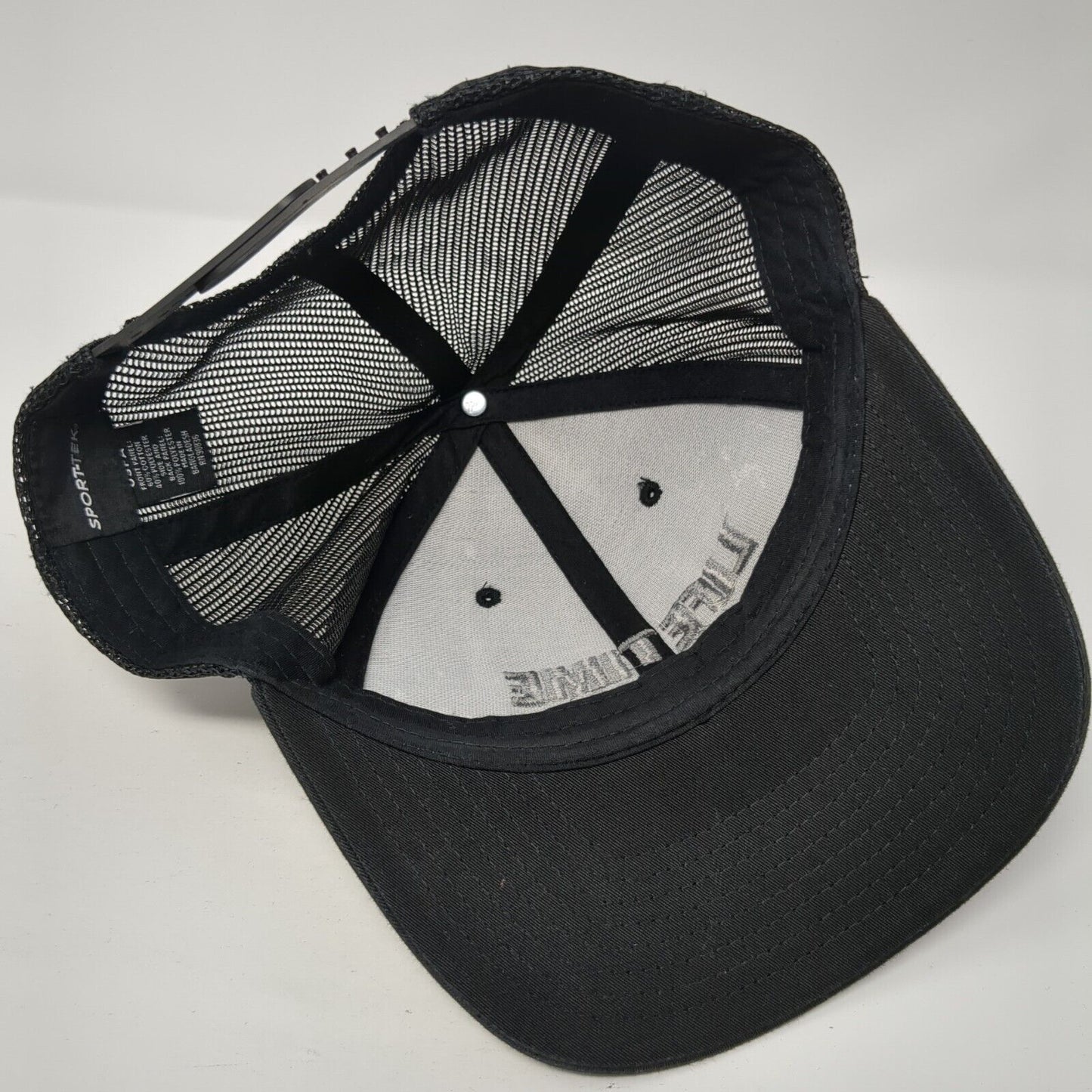 Lifetime Frontenac Snapback Trucker Hat Black OS Adjustable Mesh Back Sport-Tek