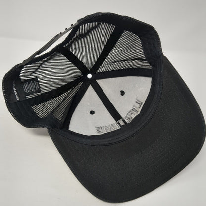 Lifetime Frontenac Snapback Trucker Hat Black OS Adjustable Mesh Back Sport-Tek