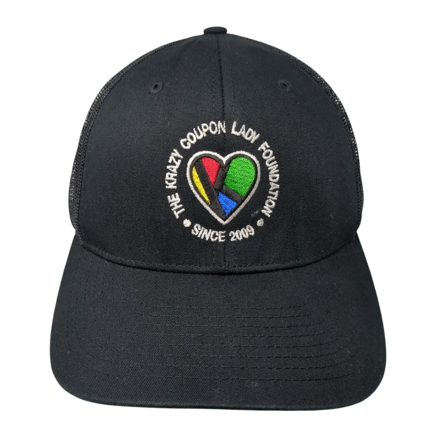 The Krazy Koupon Lady Foundation Since 2009 Snapback Trucker Hat Black OS Mesh