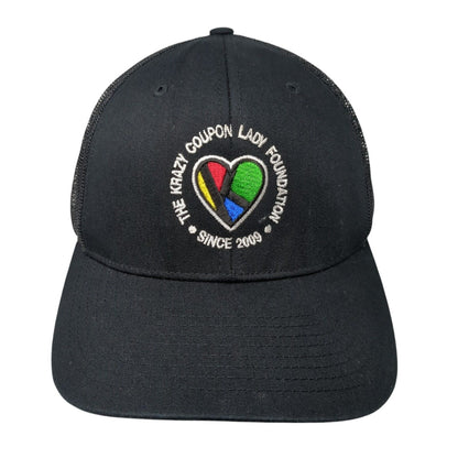 The Krazy Koupon Lady Foundation Since 2009 Snapback Trucker Hat Black OS Mesh