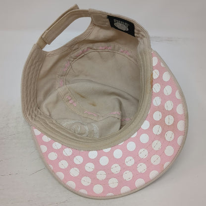 Pugs Army Cap Beige One Size Sequined Rose Graphic Polka Dot Under Brim Hat