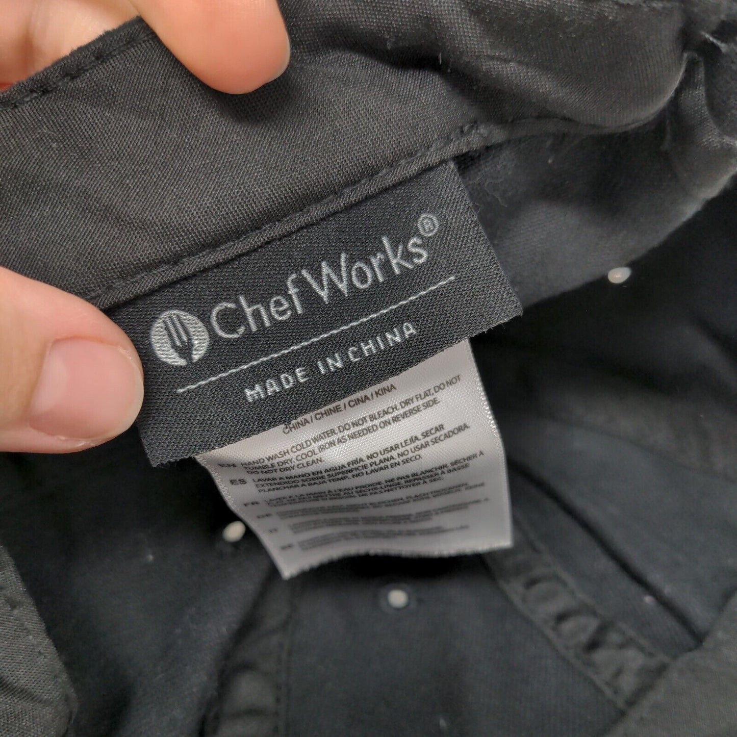 Chef Works Slideback Hat Black One Size Adjustable 6 Panel Blank