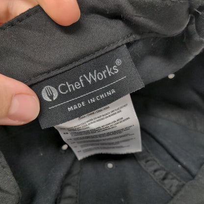 Chef Works Slideback Hat Black One Size Adjustable 6 Panel Blank
