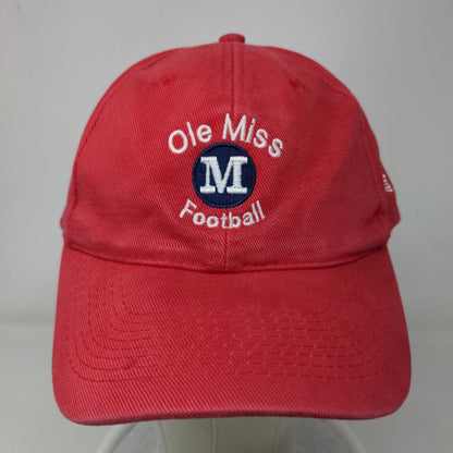 Otto Men's Strapback Hat Red OSFM Ole Miss Rebels Football Embroidered Logo