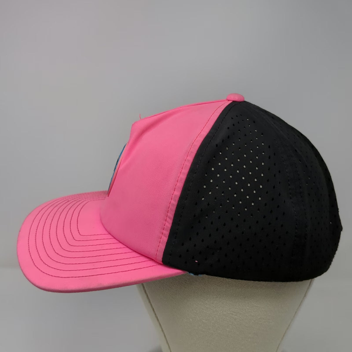 Melin Trucker Hat Pink S Hydro Neon Collection Perforated Snapback Palm Trees