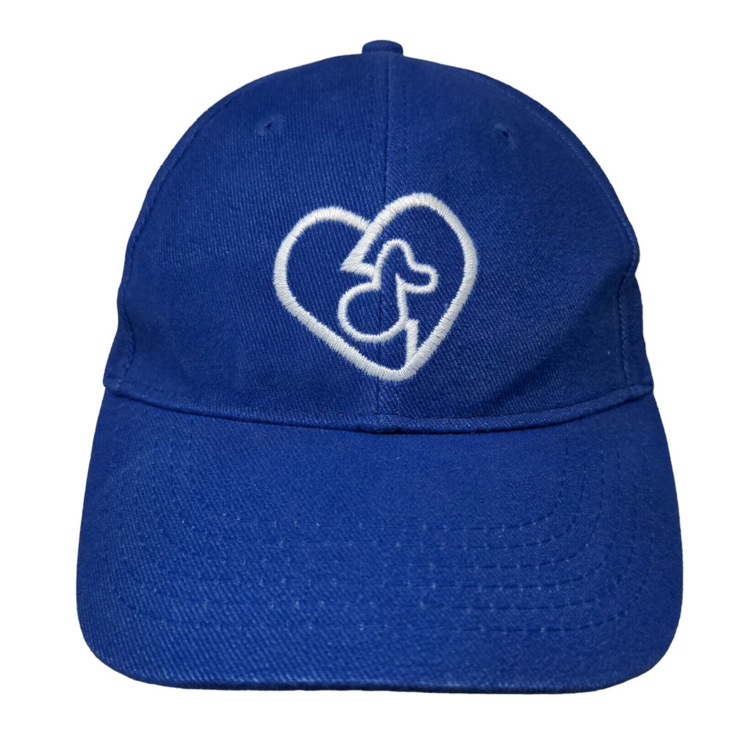 Port & Company Men's Slideback Hat Blue Embroidered Musical Note Heart Logo