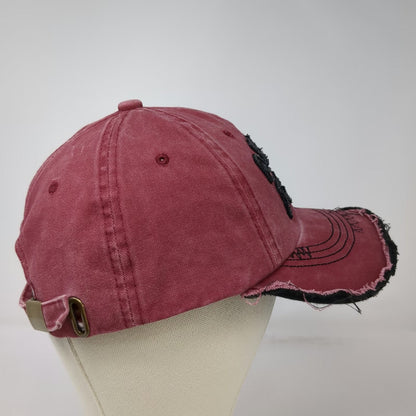 Red Baseball Cap One Size Aruba Happy Island 1499 Cotton Adjustable Souvenir Hat