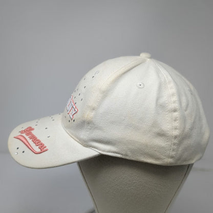 Germany Hat White Baseball Cap One Size Rhinestones Gems Strapback Cotton