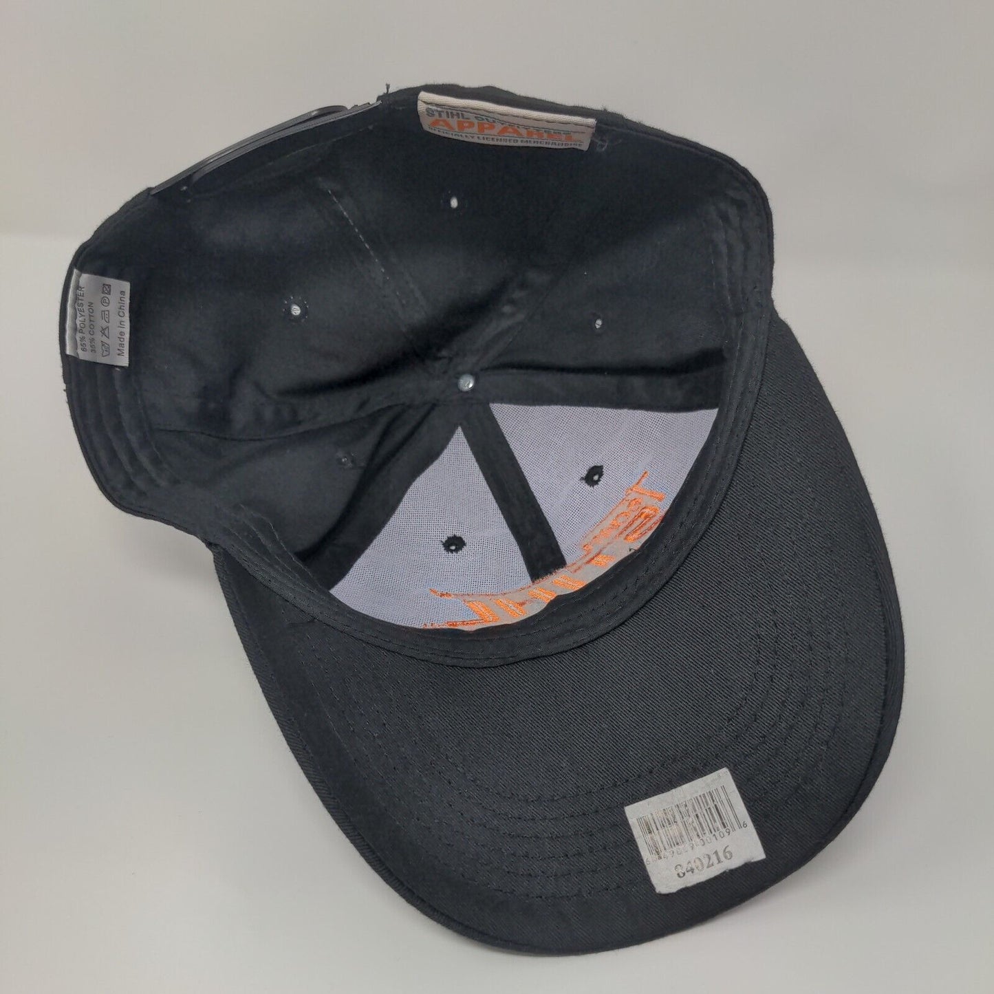 Team STIHL Snapback Hat Black One Size Embroidered Solid 6 Panel