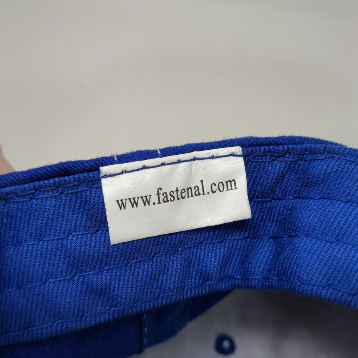 Fastenal Baseball Cap Blue One Size Contrast Stitch Sandwich Brim Logo Hat