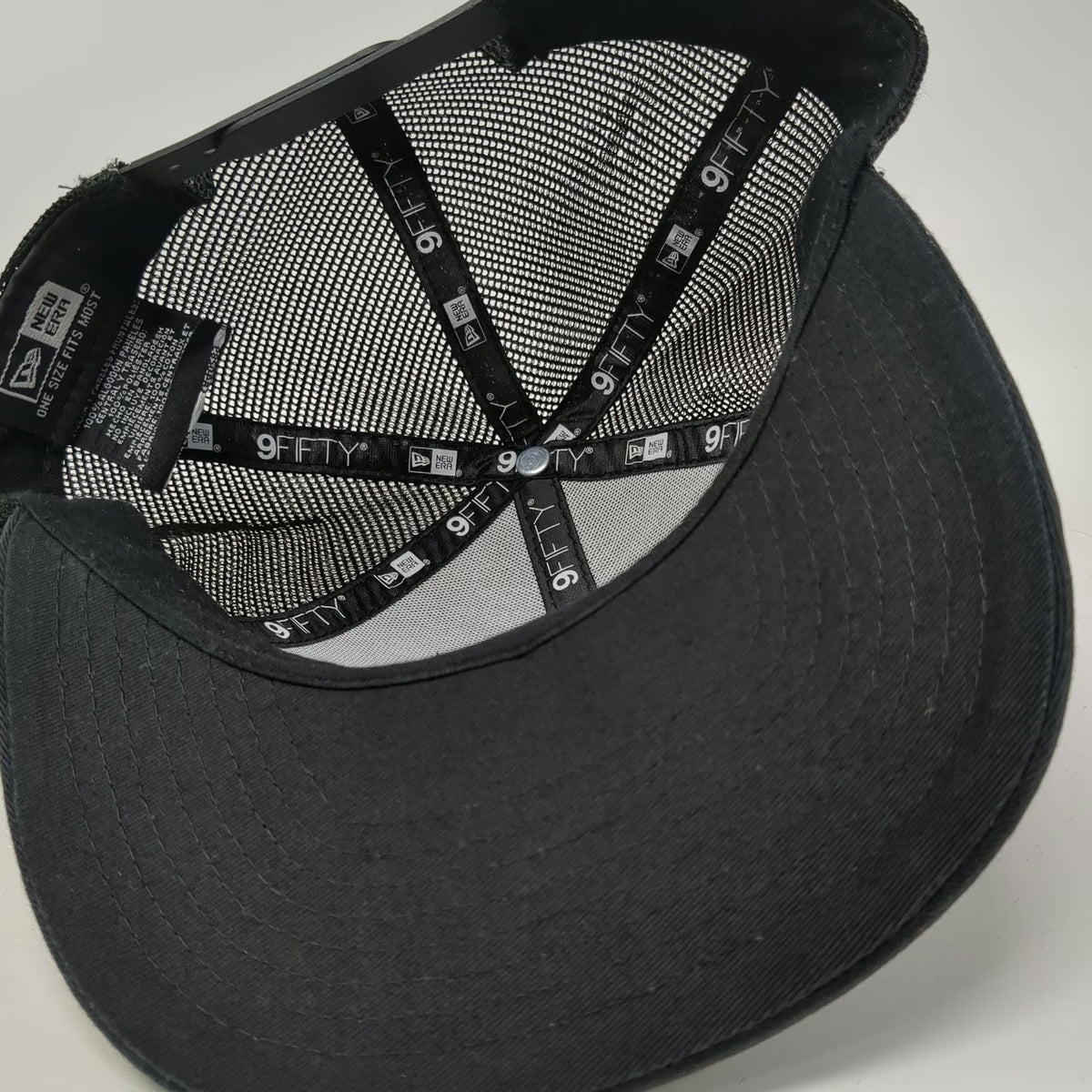 New Era Black Trucker Hat One Size Pecht Farms Onion Embroidery Mesh Back Snap