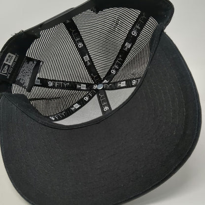 New Era Black Trucker Hat One Size Pecht Farms Onion Embroidery Mesh Back Snap
