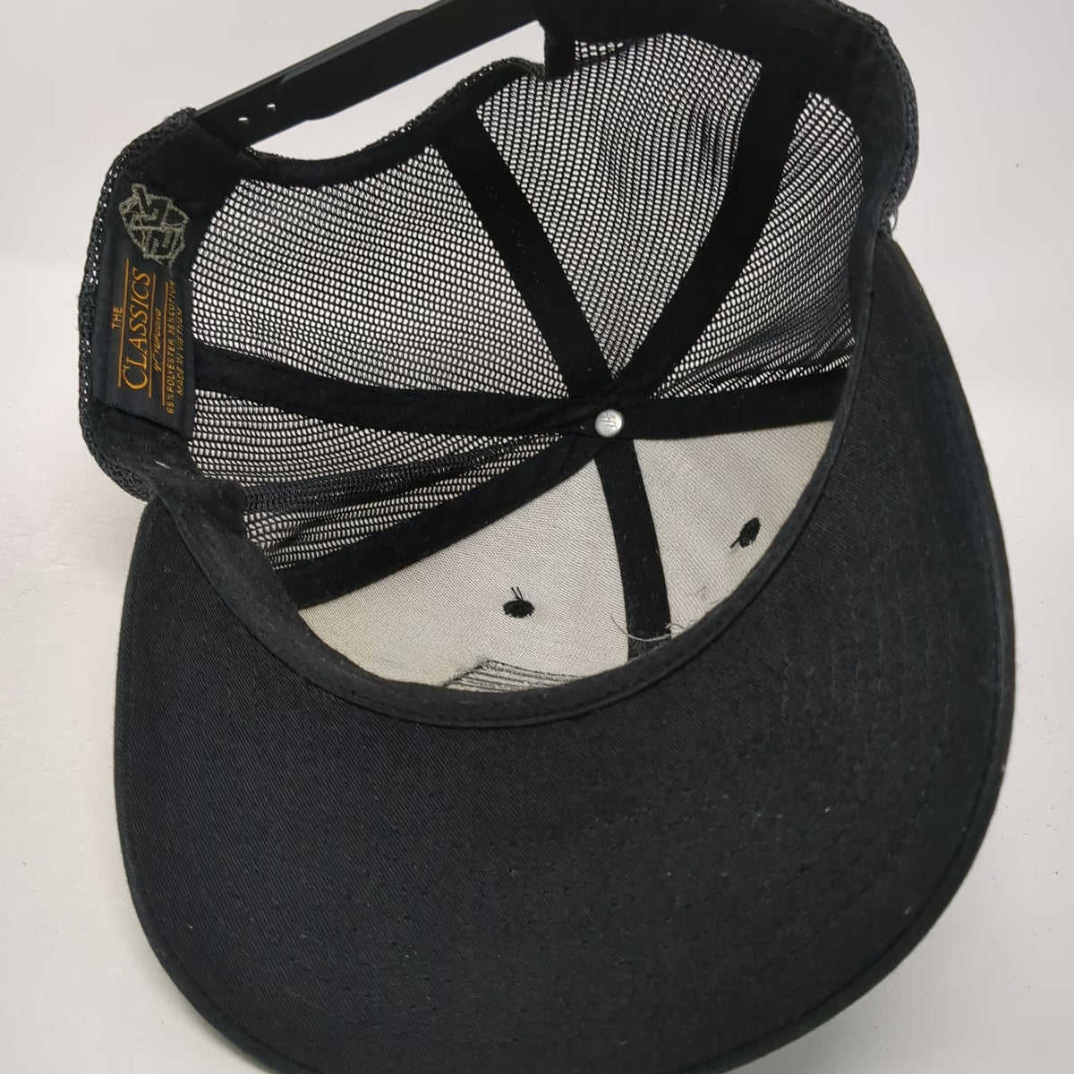 Yupoong Trucker Hat Black One Size Mesh Back American Flag Rifle Snapback hat