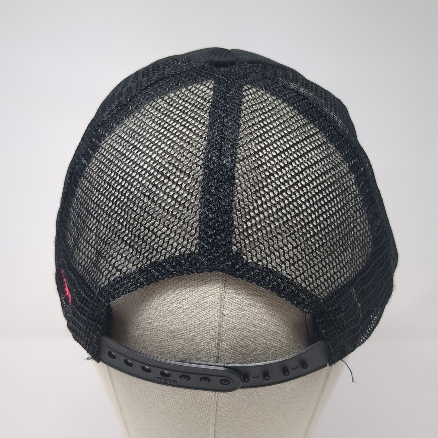 Priscilla White Wit Wheat Trucker Hat Black One Size Adjustable Mesh Back Rope