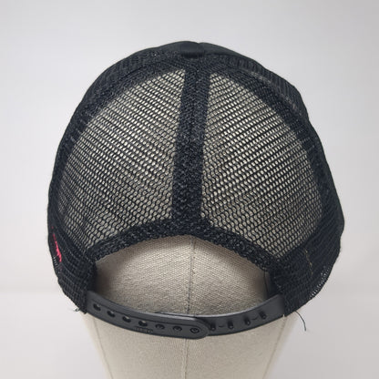 Priscilla White Wit Wheat Trucker Hat Black One Size Adjustable Mesh Back Rope