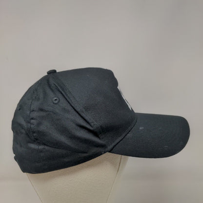 R Initial Youth Snapback Hat Black One Size Adjustable Vented Holes 6 Panel
