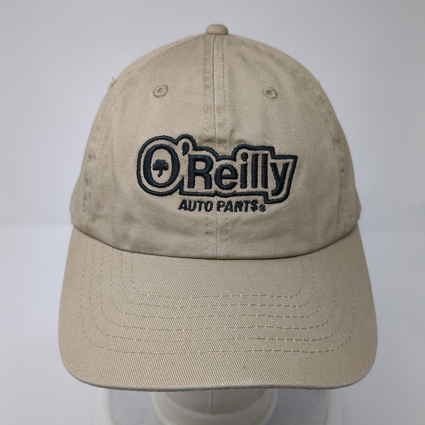 O'Reilly Auto Parts Strapback Hat Tan One Size Embroidered Adjustable