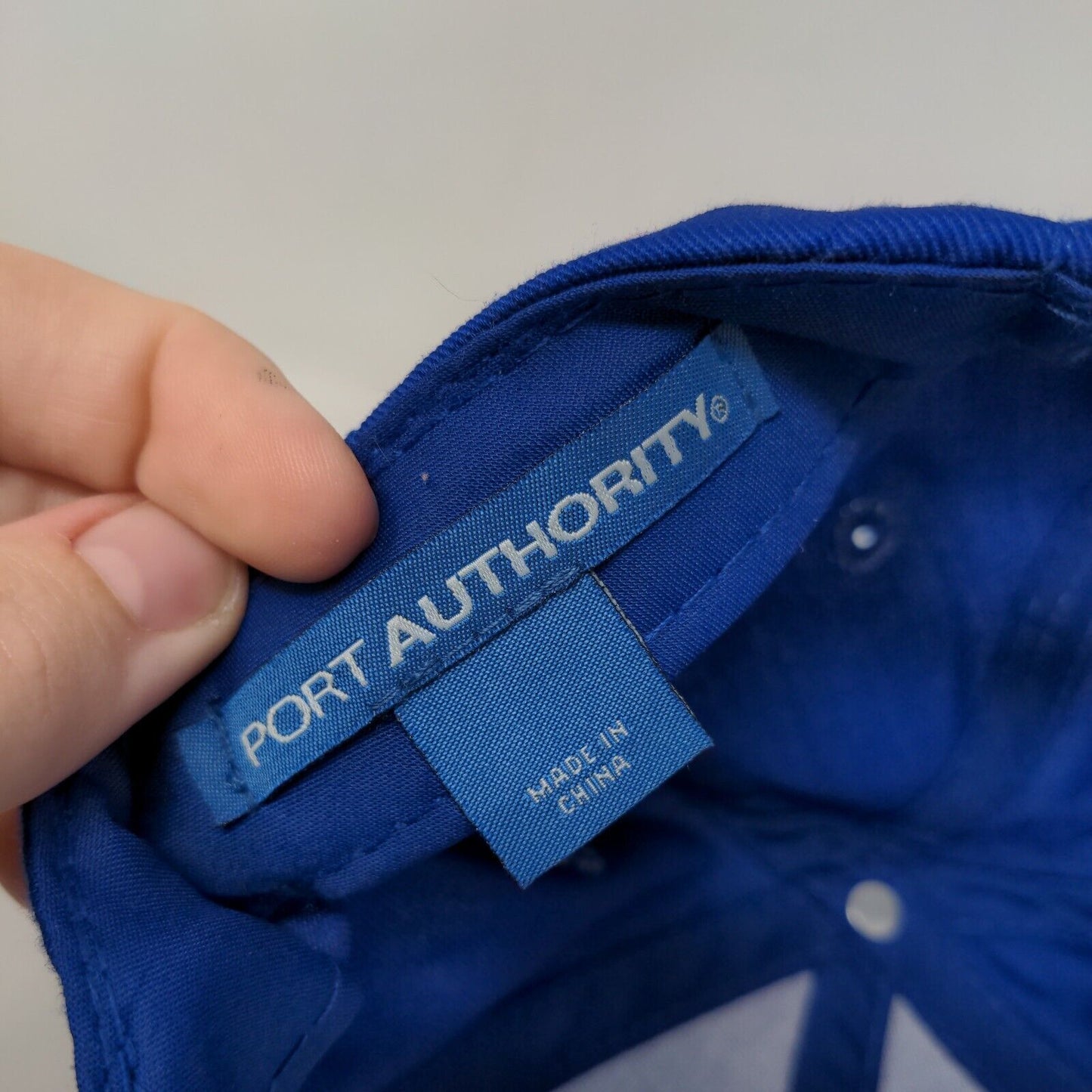 Letter D Slideback Hat Blue One Size Embroidered 6 Panel Port Authority