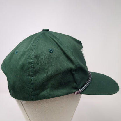 The Sportsman 5 Panel Green Hat One Size Hess Gas Station Logo Rope Snapback
