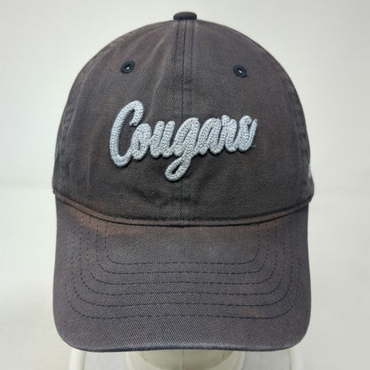 BYU Cougars NCAA Zephyr Cap Gray One Size Script Logo Hat Slideback Curved Brim