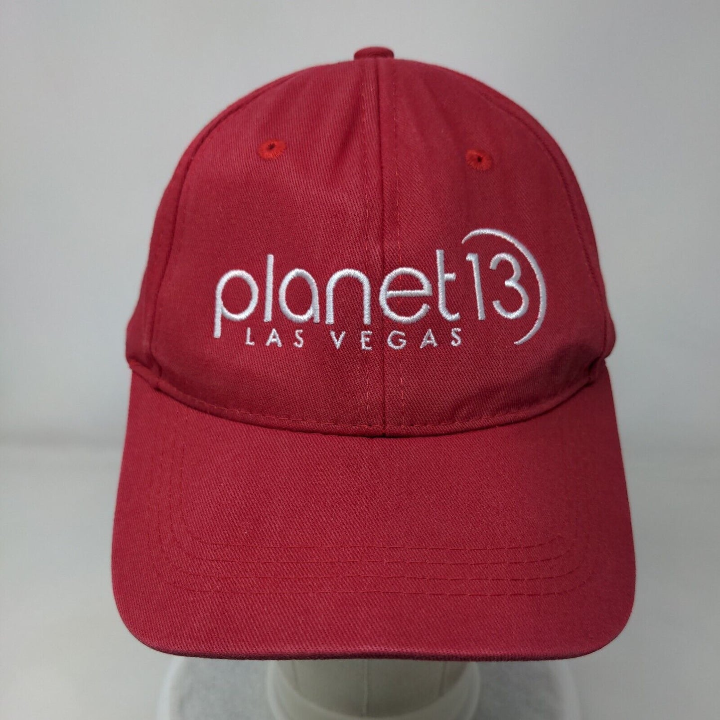 Planet 13 Las Vegas Snapback Hat Red One Size Adjustable Embroidered 6 Panel