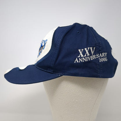 Nissin Baseball Cap White Blue One Size 2005 25th Anniversary Cabo Marlin Hat