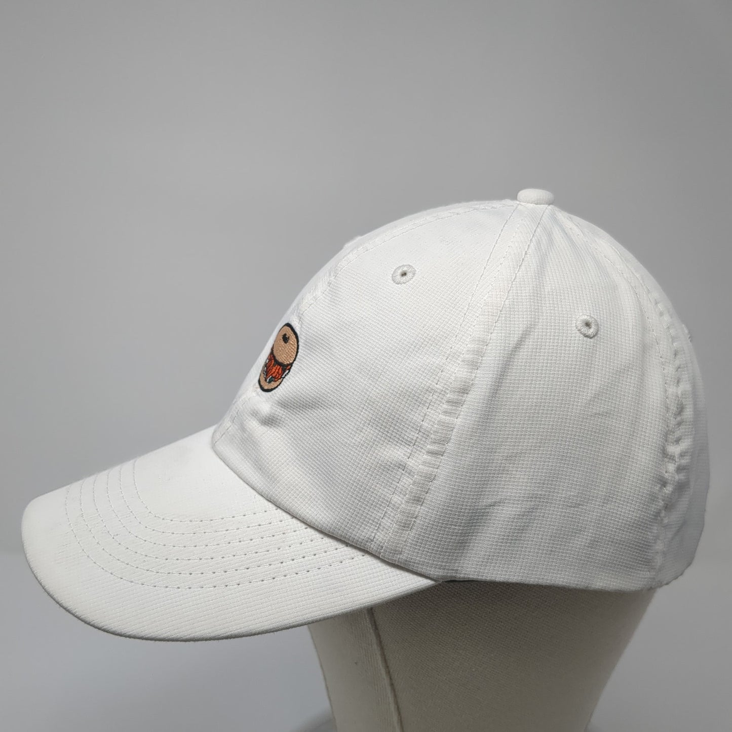 Burger Strapback Baseball Cap White One Size Adjustable Embroidered Imperial